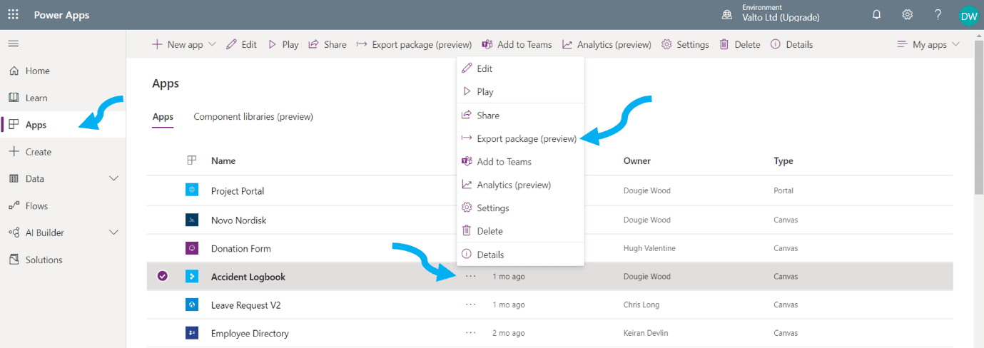 Microsoft Sharepoint Power Apps Select an App