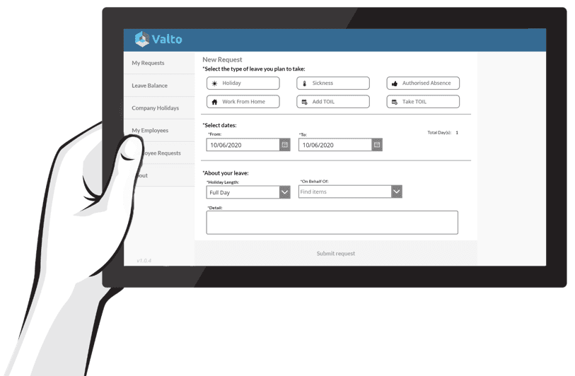 Touchscreen tablet being used as hardware for powerapps
