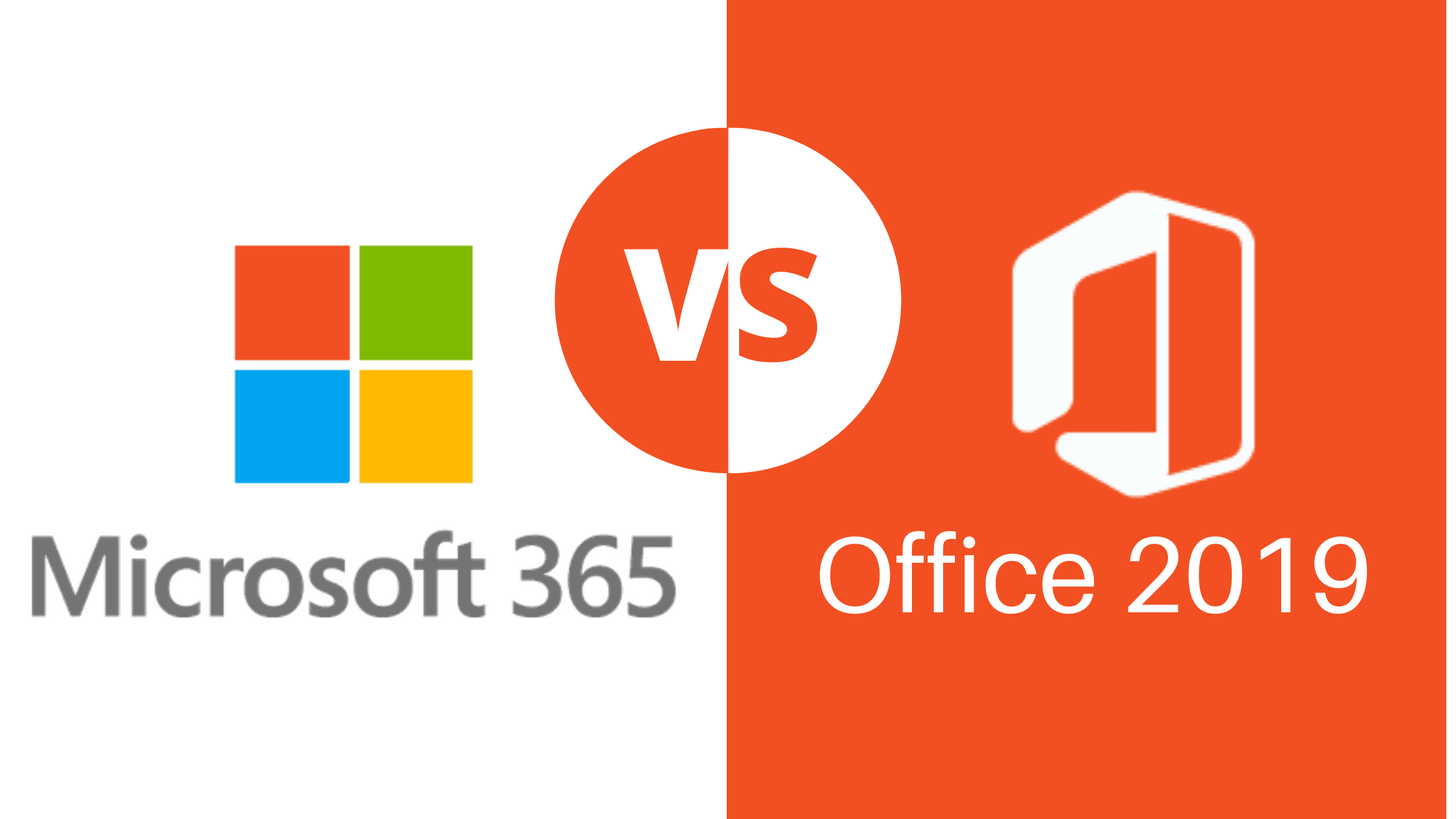 Microsoft 365 vs Office 2019