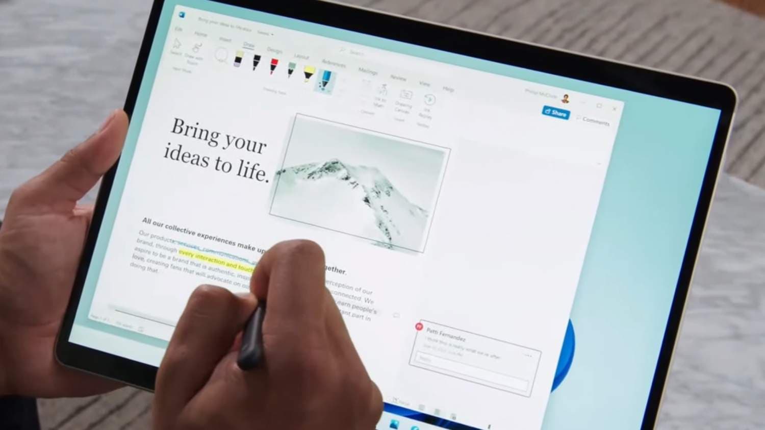 usage of windows 11 on an ipod with a stylus to display touch improvements