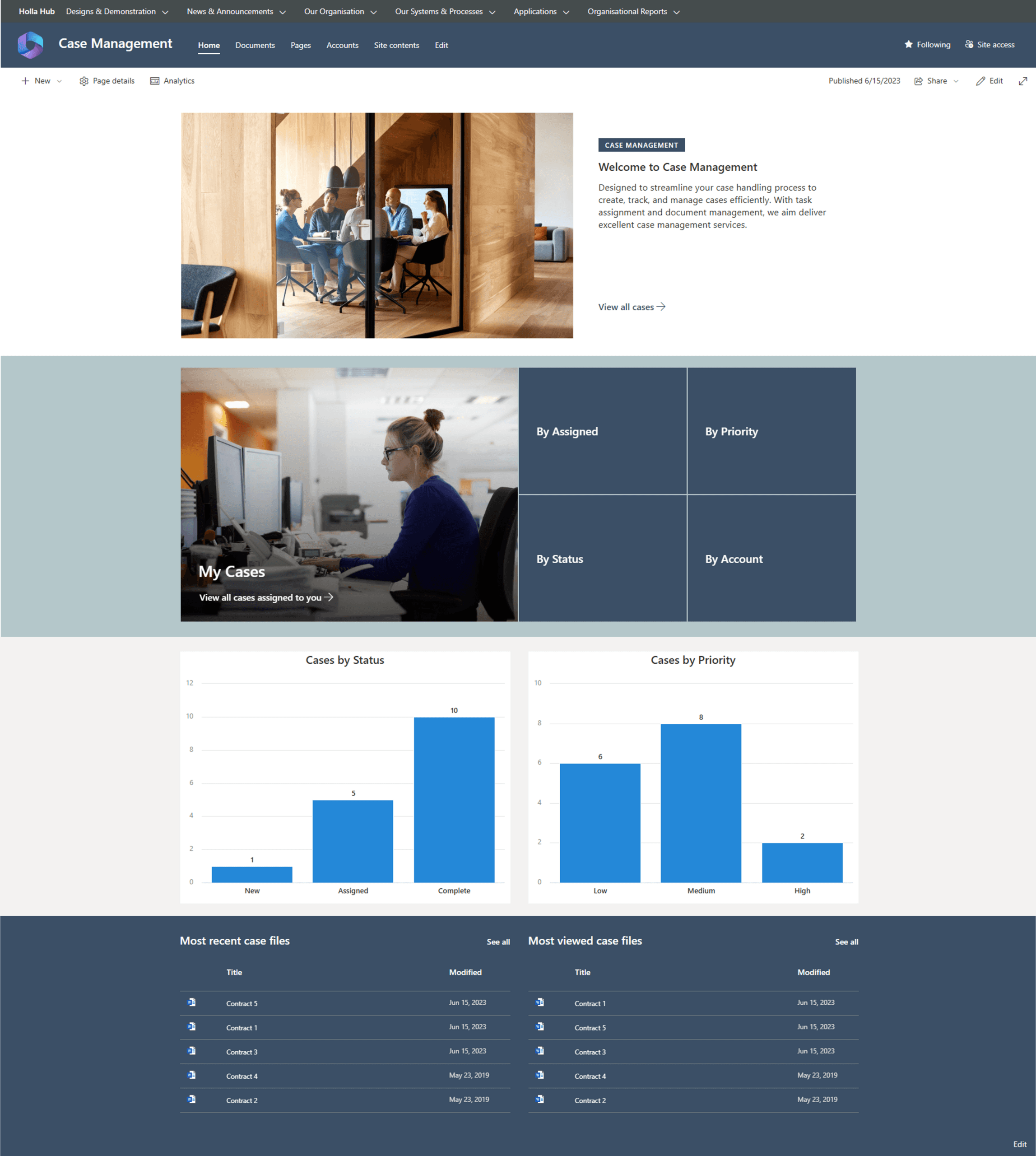 Case Management SharePoint Site