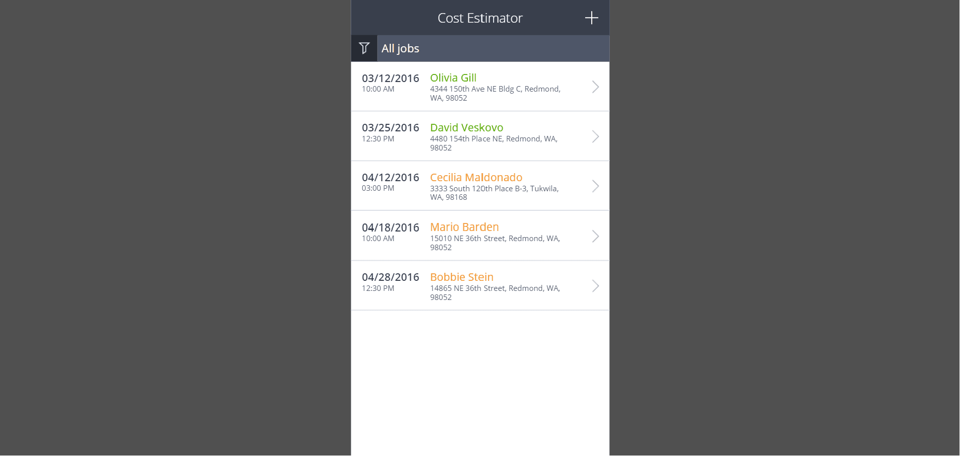 Cost Estimator Power App