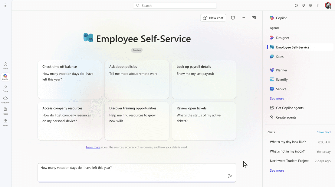 employee self service agent