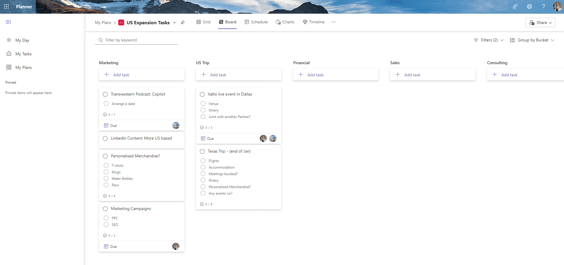 Microsoft Planner Examples