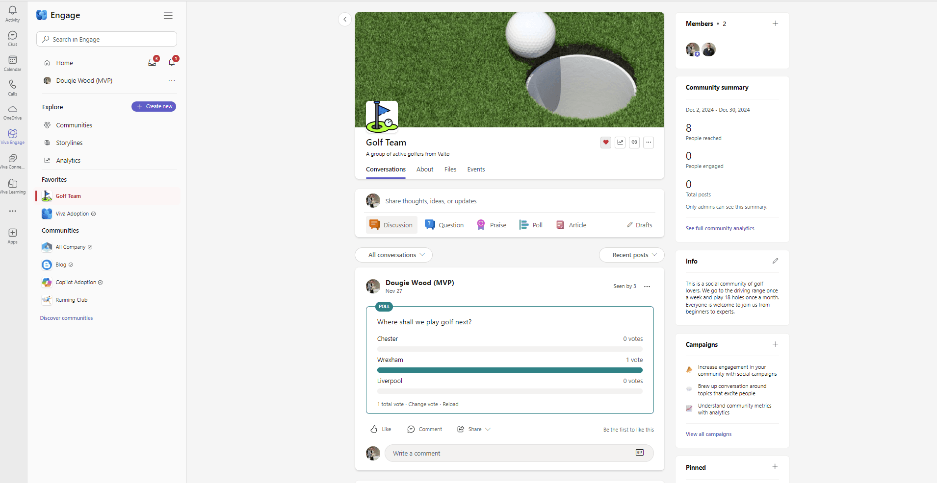 Microsoft Viva Engage Example