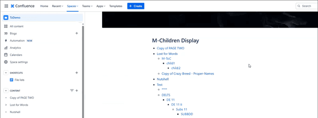 example source pages in confluence