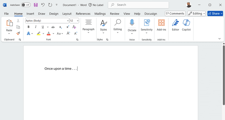 the blank page problem