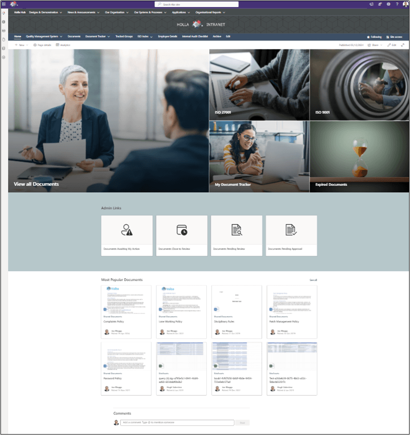 sharepoint controlled documents system