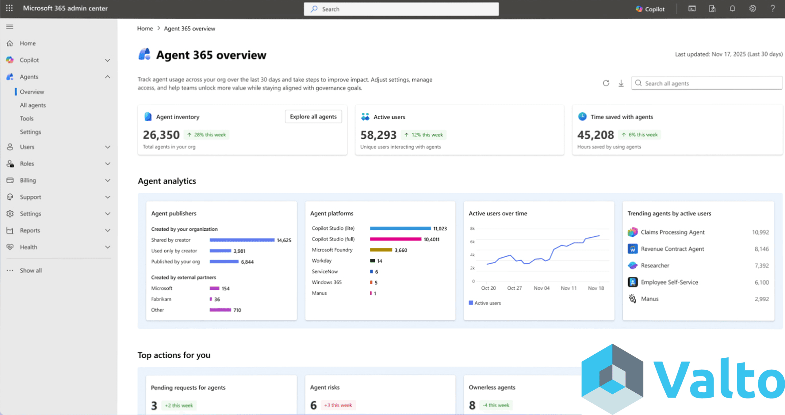 Microsoft Agent Dashboard
