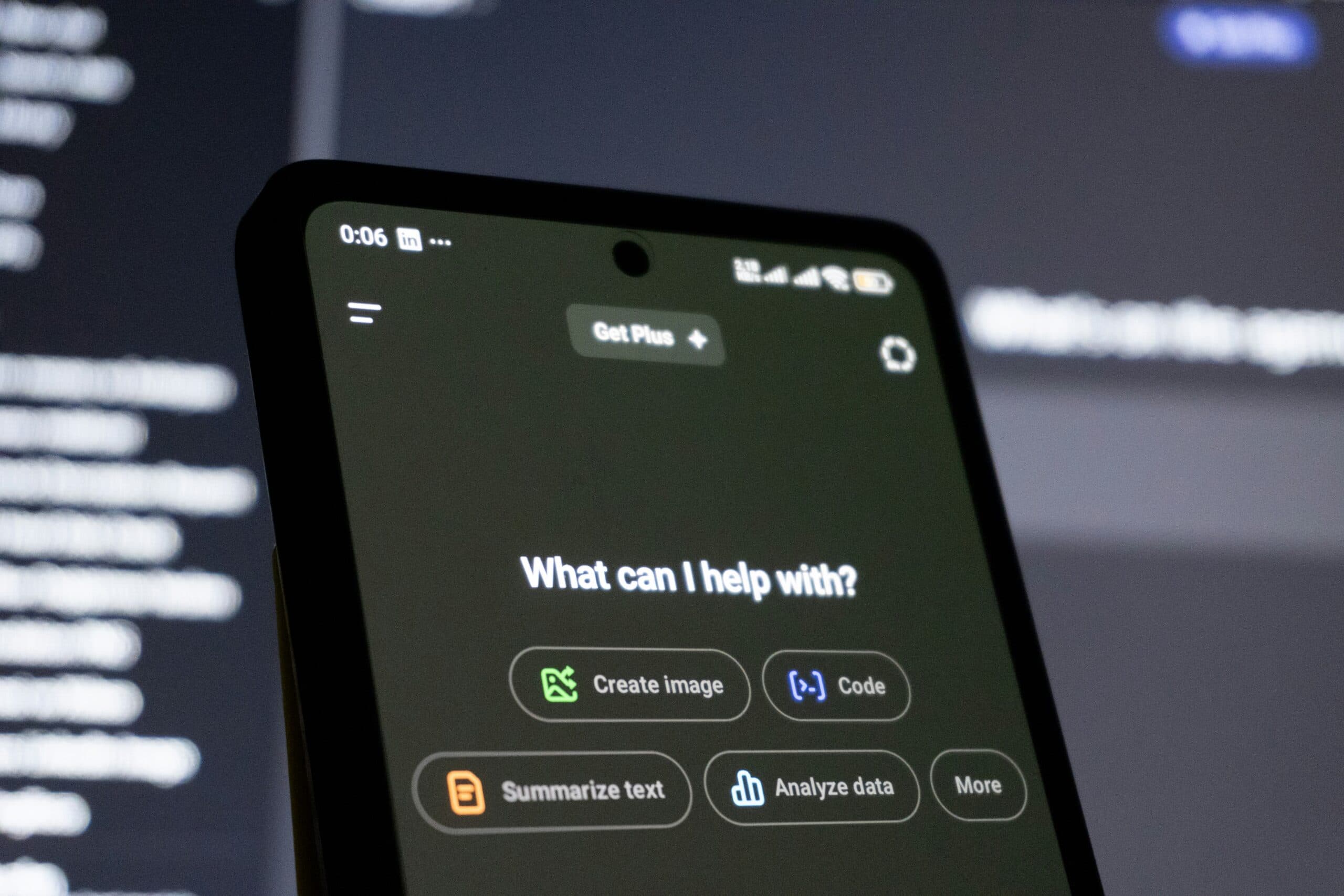 Phone with chatbot