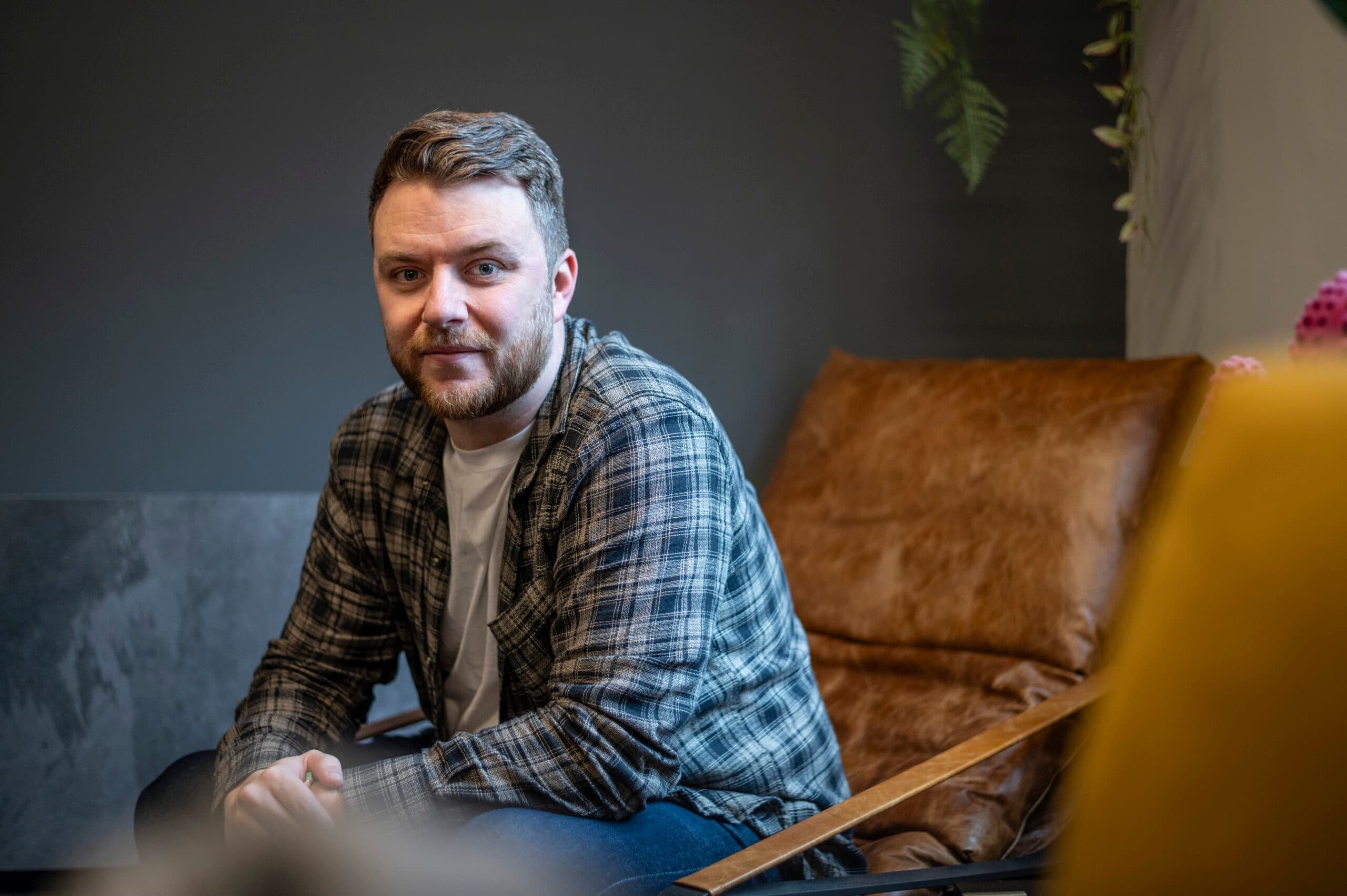 Man on a chair