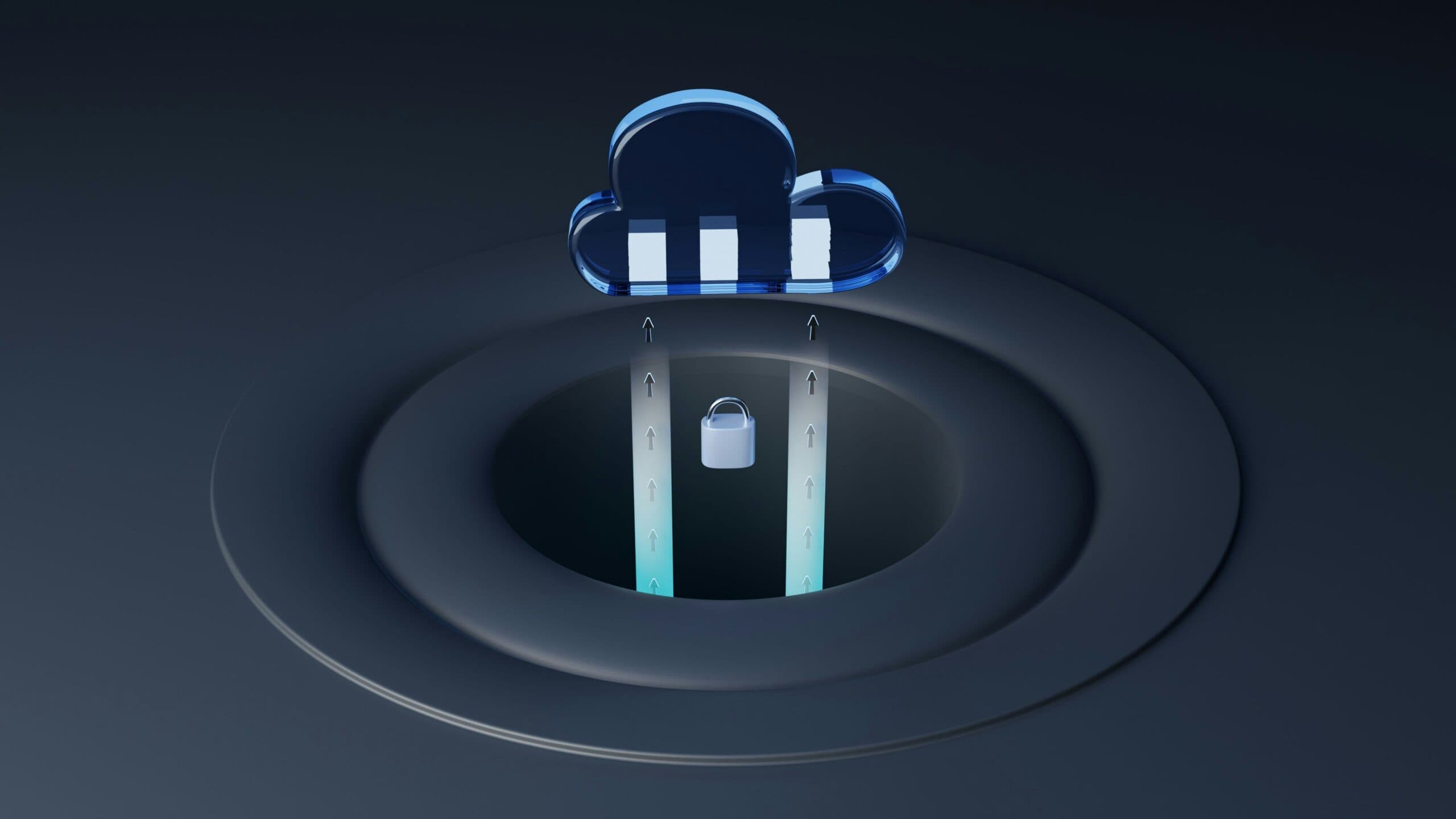 Cloud and padlock illustration
