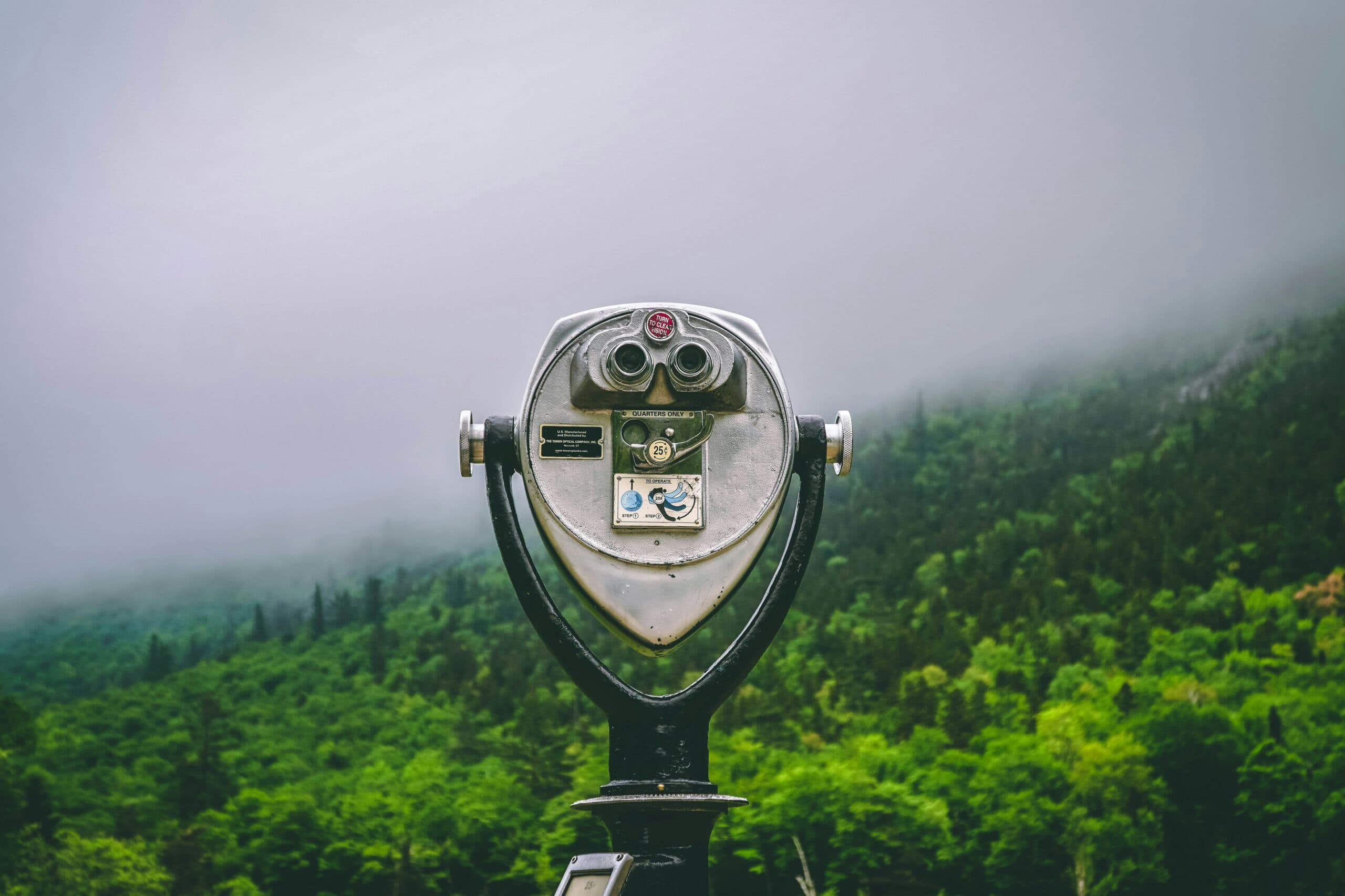 Binoculars at a viewpoint
