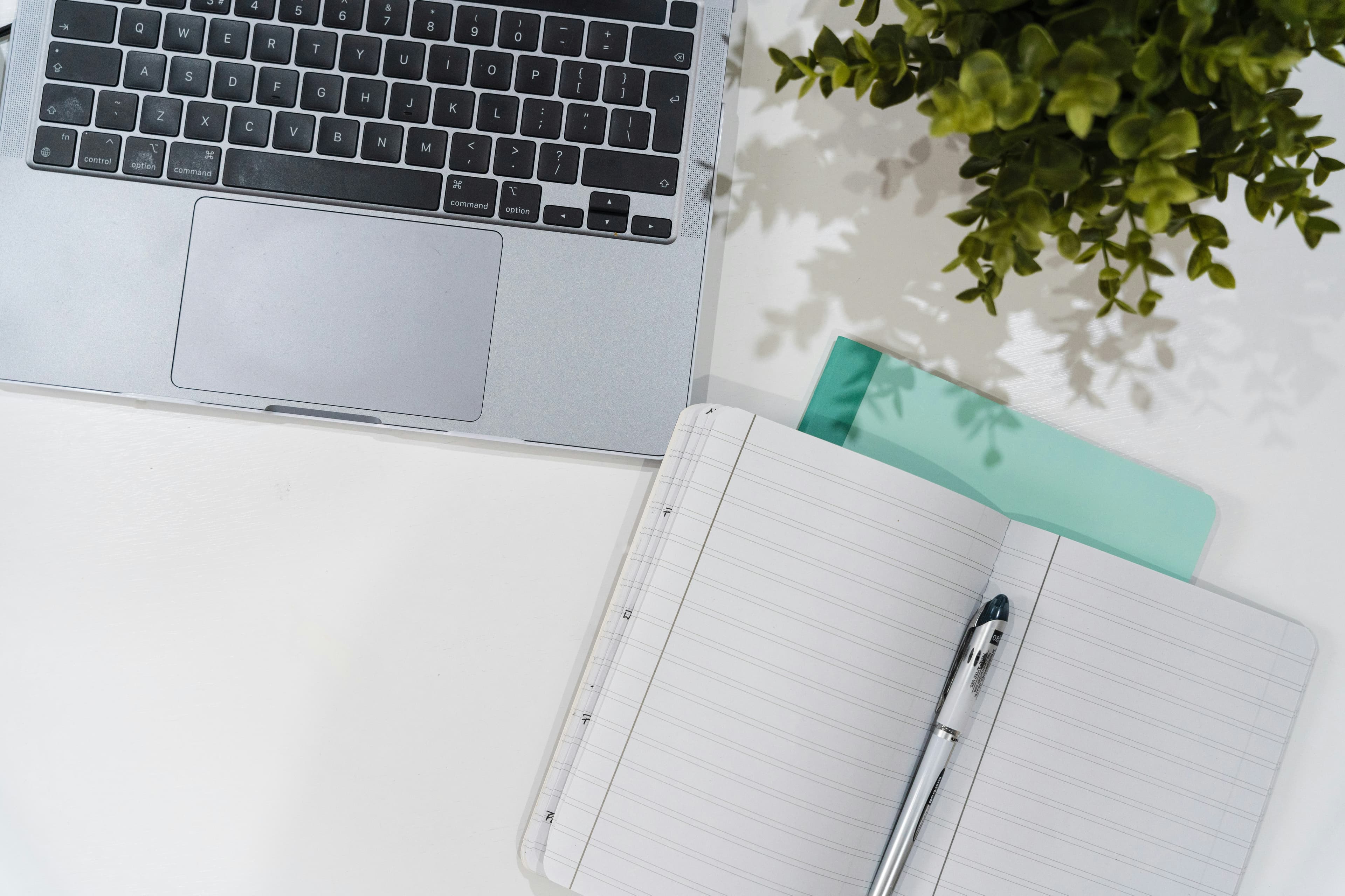 Laptop and document