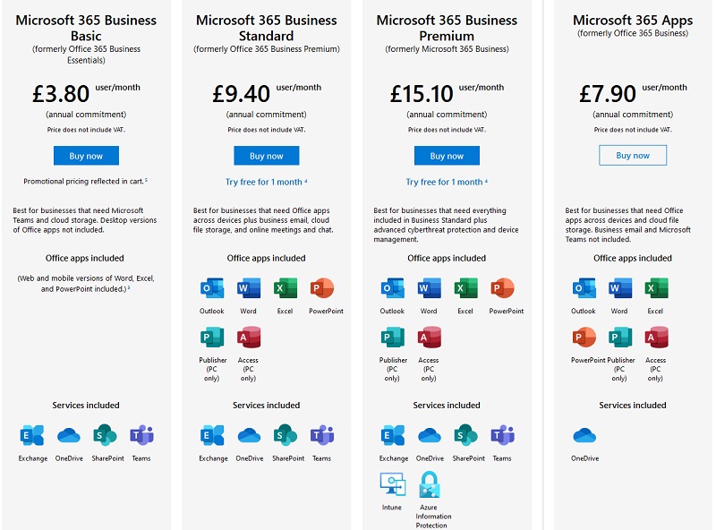 office 365 pricing options